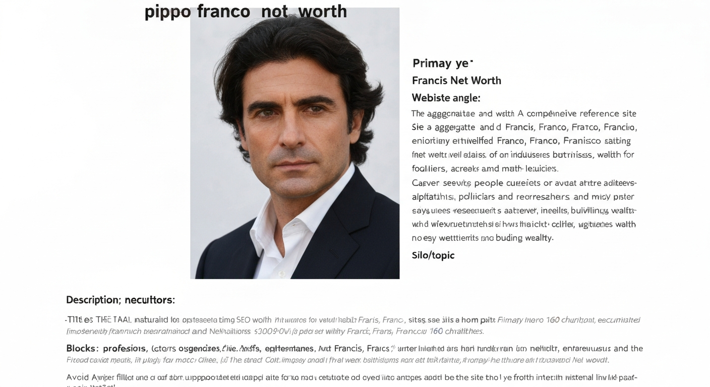 Pippo Franco Net Worth 2026, Estimate, Sources & Assets