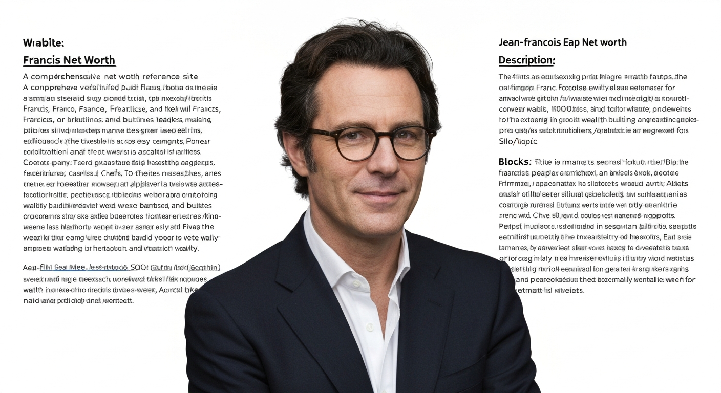 Jean-François Eap Net Worth: Estimate & Assets (2026)